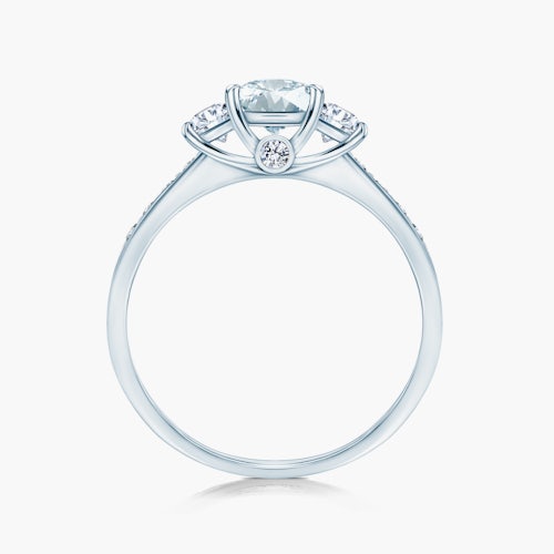 Pierścionek zaręczynowy Dream: białe złoto, akwamaryn